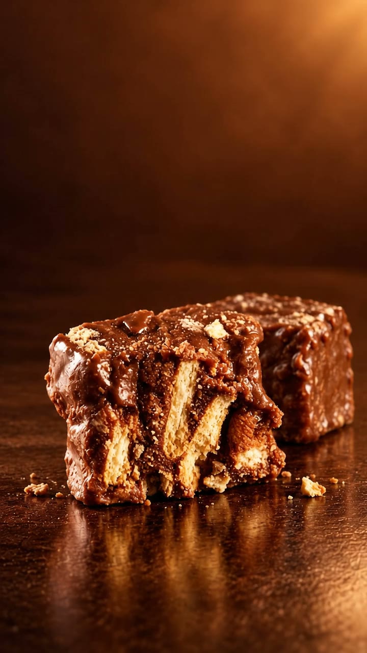 Palha italiana de chocolate com o interior de biscoito à mostra